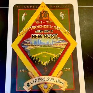 Cititzens Bank Park 2004 commemorative poster. 20.5” x 30”.